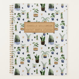 Boho Potted Pflanze Muster Personalisiert Planer