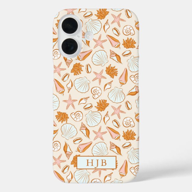 Boho Preppy Coastal Personalisiert iPhone 16 Fall iPhone 16 Hülle (Rückseite)