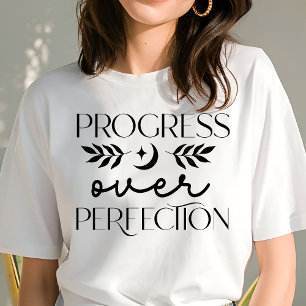 Boho-Progress-Über-Perfektion-Motivationsspruch Tri-Blend Shirt