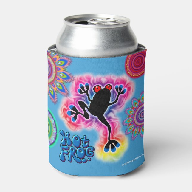 Boho Psychedelic Hot Frog kann kühler Dosenkühler (Kanne Vorderseite)