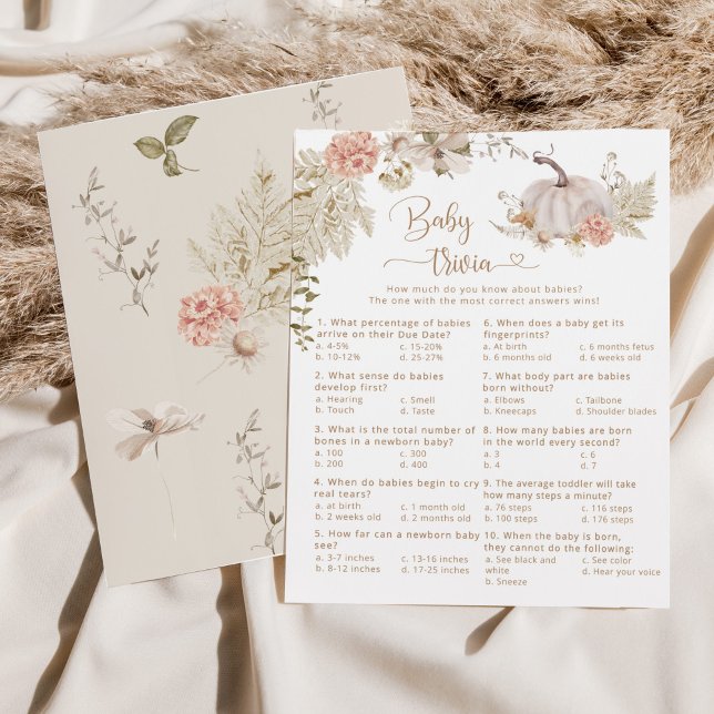 Boho pumpend Baby trivia Baby-Duschspiel (Von Creator hochgeladen)