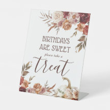 Boho Pumpkin Autumn Bloom Birthday Leckerei