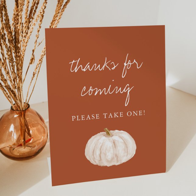 Boho Pumpkin Baby Duwer Danke für das Kommen Sockelschild (Von Creator hochgeladen)