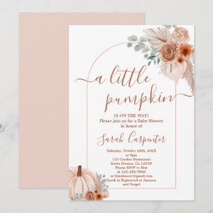 Boho Pumpkin Baby Shower Einladung