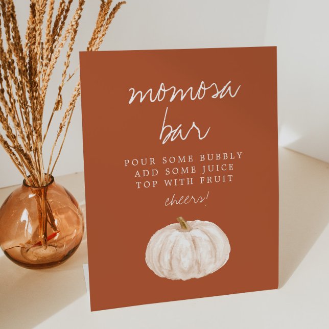 Boho Pumpkin Baby Shower Momosa Bar Sign Sockelschild (Von Creator hochgeladen)
