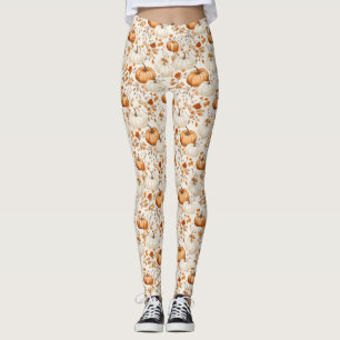 Boho Pumpkin Doodle Fall Nahtlos Leggings