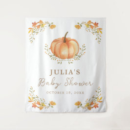 Boho Pumpkin Fall Foliage Baby Dusche Party Wandteppich