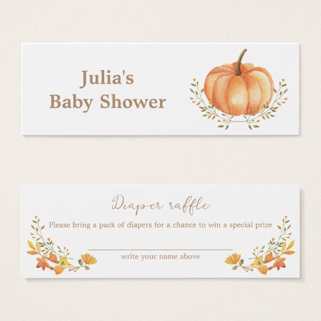 Boho Pumpkin Herbst Herbst Kinderdusche Windeln Ra (Vorne & Hinten)