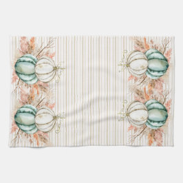 Boho Pumpkin Pampas Grass Französische Landstriche Geschirrtuch
