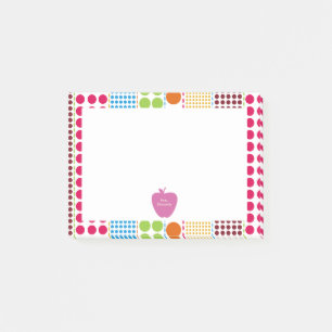 Boho punktiert rosa Apple-Lehrer Post-it Klebezettel