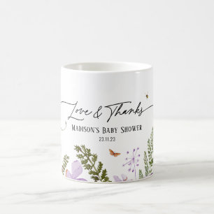 Boho Purple Florals Baby shower Merci Gift Mug