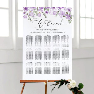 Boho Purple Flower 15 Tables Mariage Tableau de si