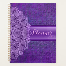 Boho Purple Mandala Grand Planificateur