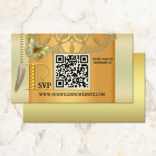 Boho QR Code Dreamcatcher Hochzeitskarte Begleitkarte