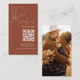 Boho QR Code Minimalistische UAWG Wedding Website Begleitkarte