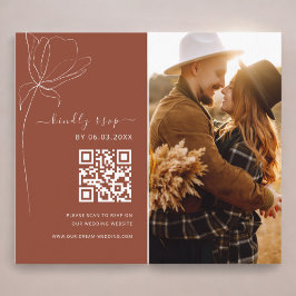 Boho QR Code Minimalistische UAWG Wedding Website Begleitkarte