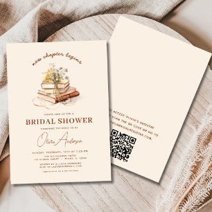 Boho QR Code Neues Kapitel Beginnt Brautparty Einladung