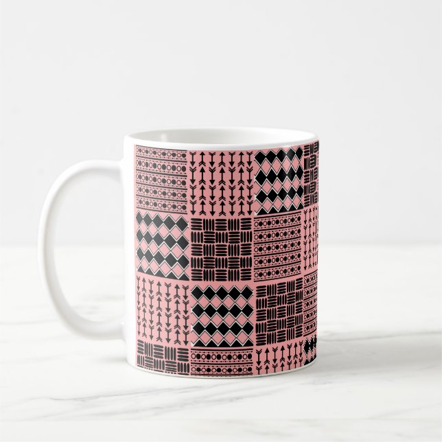Boho Quilt Coffee Tasse (Links)
