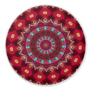 Boho Quilt Keramik Knob Keramikknauf