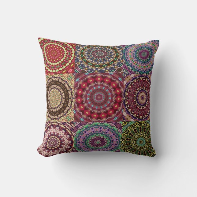 Boho Quilt Pillow Kissen (Vorderseite)
