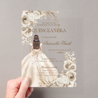 Boho Quinceanera Acryleinladungen