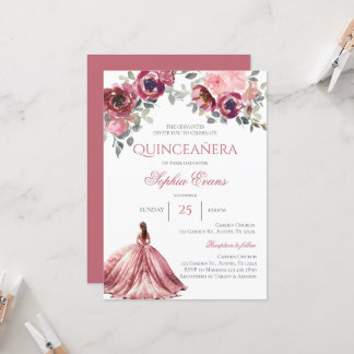 Boho Quinceanera Einladung