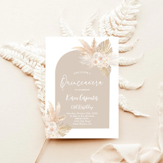 Boho Quinceanera Einladung