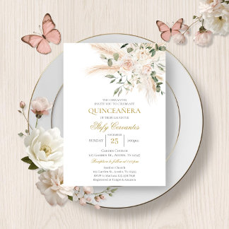 Boho Quinceanera Einladung