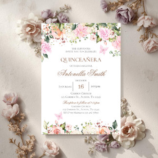 Boho Quinceanera Einladung