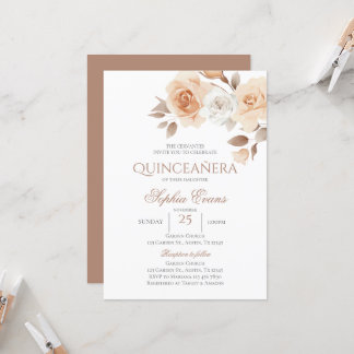 Boho Quinceanera Einladung