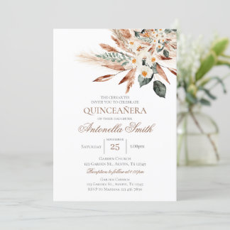 Boho Quinceanera Einladung
