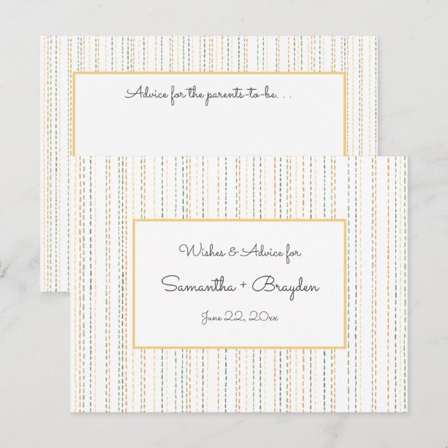 Boho Rain Baby Duschberatungskarten Hinweiskarte (Vorne/Hinten)