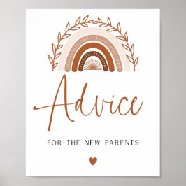 Boho Rainbow Advisor und wünscht Baby Dusche Schil Poster