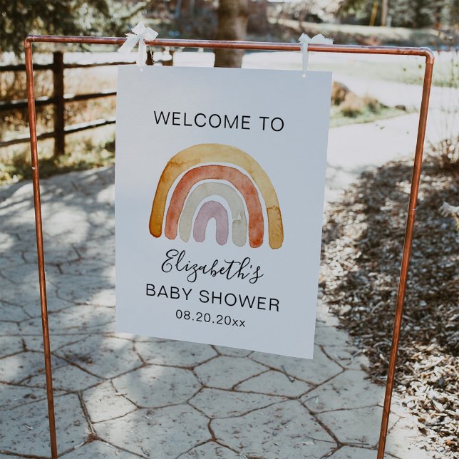 Boho Rainbow Baby Dusche Begrüßungszeichen Poster (Von Creator hochgeladen)