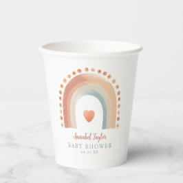 Boho Rainbow Baby Duschpapier Tassen - Wasserfarbe Pappbecher