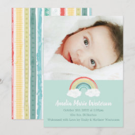 Boho Rainbow Baby Faire-part de naissance