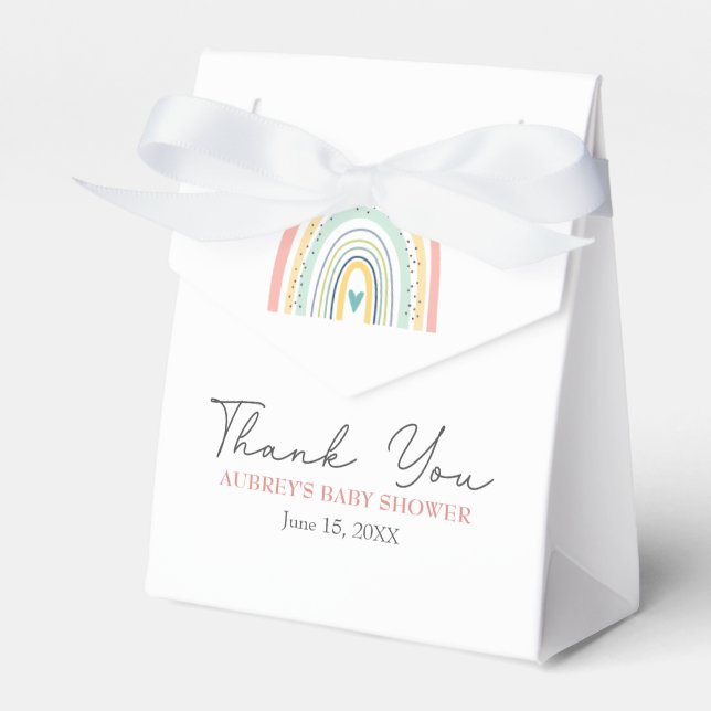 Boho Rainbow Baby Gender Neutral Baby Shower Gevor Geschenkschachtel (Vorderseite)