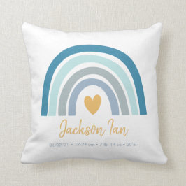 Boho Rainbow Baby Personalisierte Geburtsstunde Th Kissen