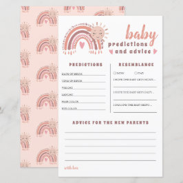 Boho Rainbow Baby Predictions & Advice Baby Shower
