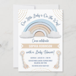 Boho Rainbow Baby Shower Einladung