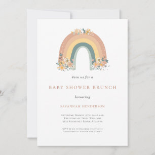 Boho Rainbow Baby Shower Einladung