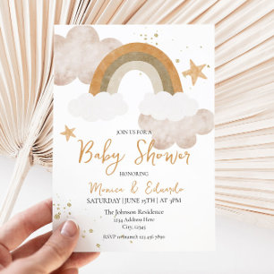 Boho Rainbow Baby Shower Einladung