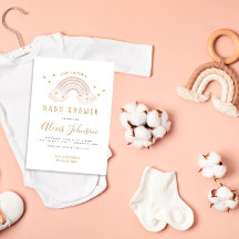 Boho Rainbow Baby Shower Einladung