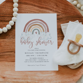 Boho Rainbow Baby Shower Einladung