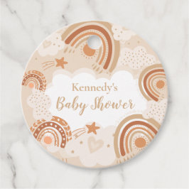 Boho Rainbow Baby Shower Geschenkanhänger