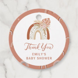 Boho Rainbow Baby Shower Geschenkanhänger