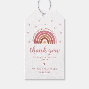 Boho Rainbow Baby Shower Vielen Dank für Ihre Unte Geschenkanhänger