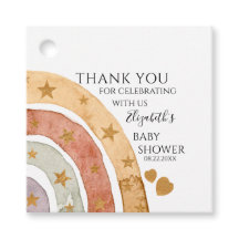 Boho Rainbow Baby Shower Vielen Dank