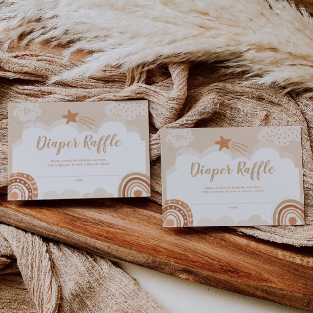 Boho Rainbow Baby Shower Windschutzscheibe Mitteilungskarte (Von Creator hochgeladen)