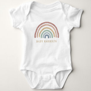 Boho Rainbow Baby Strampler